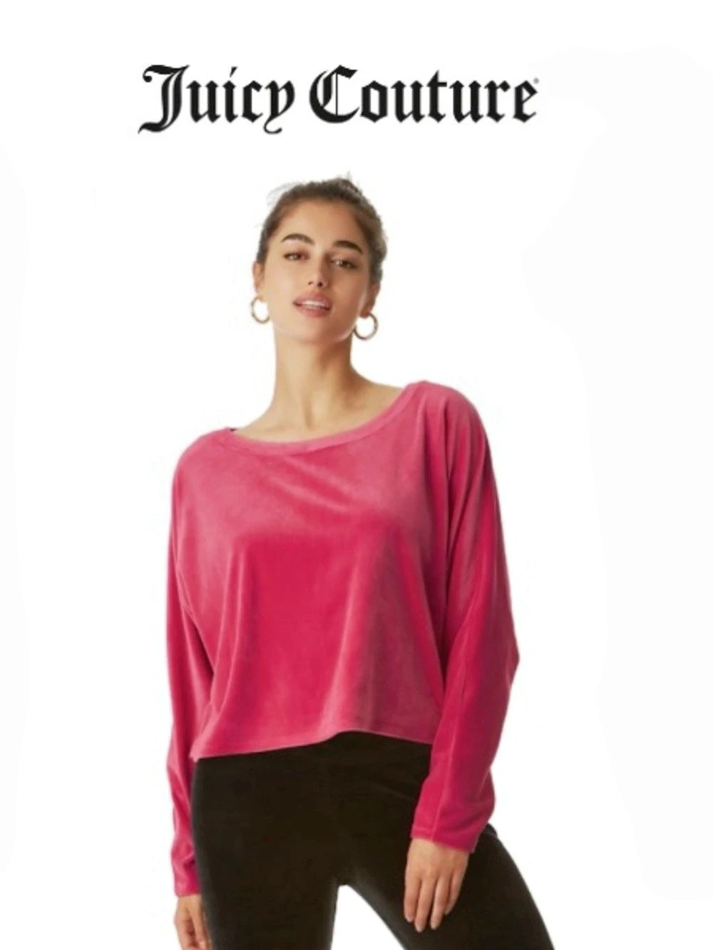 Juicy Couture Pink Velour Long Sleeve Size XL